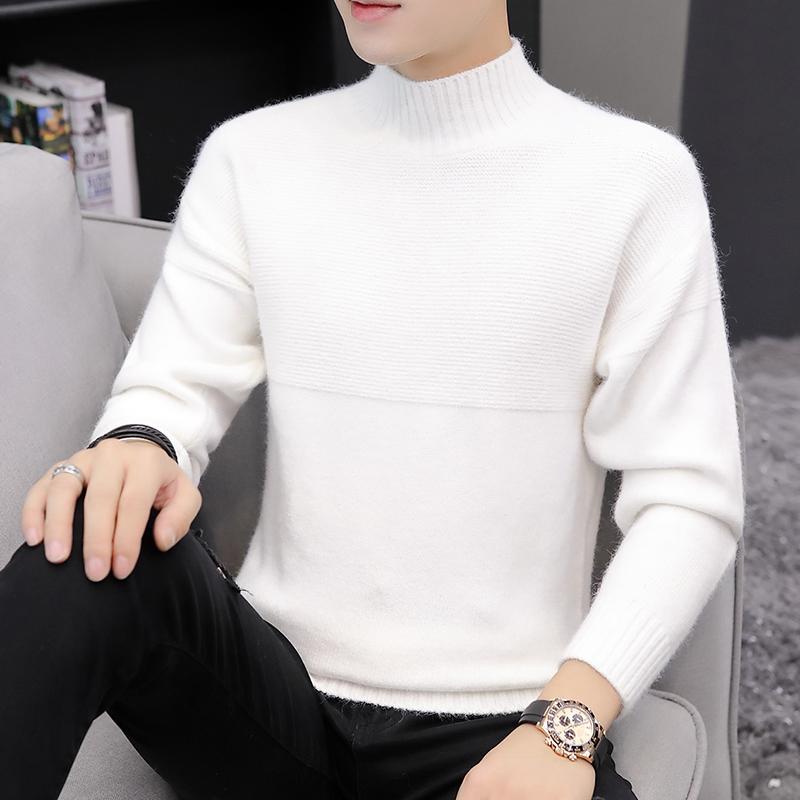 

2020 New Winter Brand Cashmere Sweater Men Thick Warm Male Turtleneck Pullovers Top Quality Fashion Men's Christmas Sweaters, Black