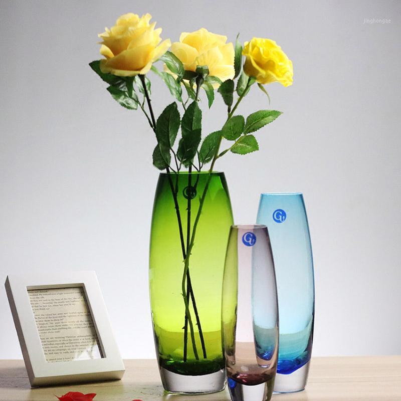 

Modern Fashion Minimalist Multicolor glass vase Tabletop VaseTerrarium Hydroponic Container home decorative home decorative J1