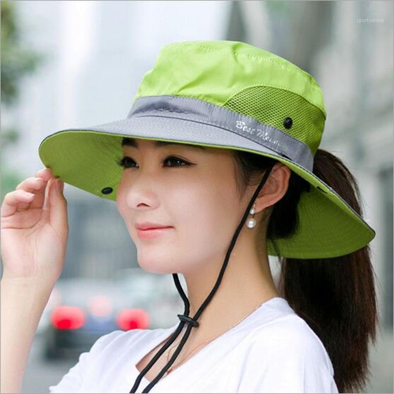 

Sun Hat Men Women Bucket Hats Outdoor Summer Fishing Cap Wide Brim Size Adjustable Flap Hat Breathable Mesh Beach HT511841, Yellow