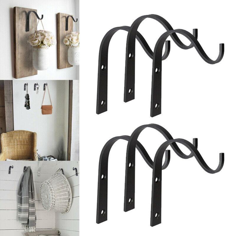 

10 Pcs Metal Hooks J-hook Wall Door Heavy Duty Hangers Screw Hooks Bathroom Kitchen Towel Rack Home Decoration