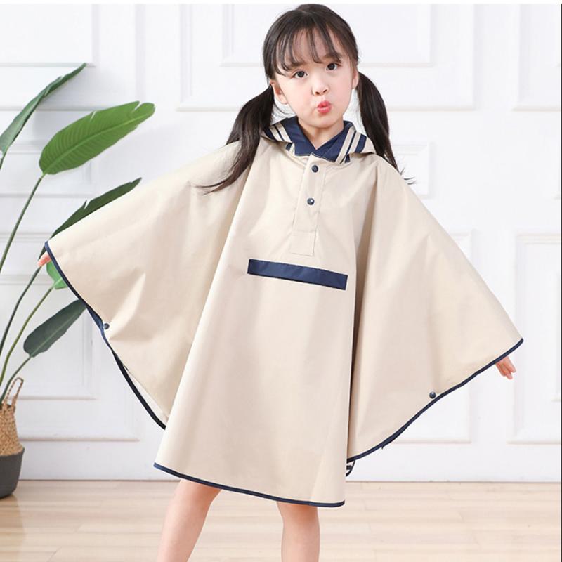 

Kids Raincoat Ponchos Toddler Rain Jacket Children Rainwear with Large Pocket, School Bag Position, for Kids Boys Girls, S, M, L