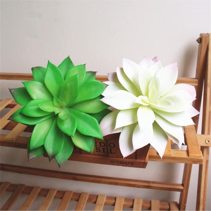 

1 Pc Artificial Simulation Flower Head Large 17cm Lotus Succulent Plant DIY Landscape Home Garden Decor1, Light green