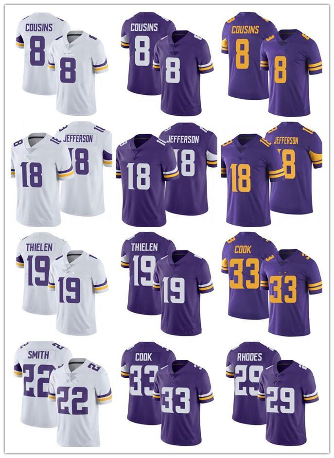 

2022 High quality Football Jerseys Men 8 Kirk Cousins 22 Harrison Smith 29 Xavier Rhodes 33 Dalvin Cook 19 Adam Thielen 18 Justin Jefferson Stitched, Purple