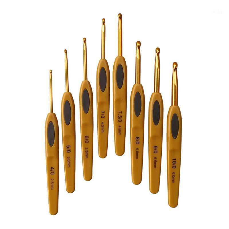 

8Pcs Handmade Crochet Hook Set Stitches Sewing Tool Home Knitting Needles Aluminum Alloy DIY Portable1