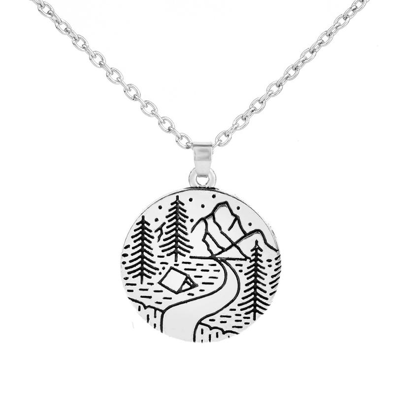 

10PCS Jewlery Nature Trip Pendant Choker Camping Himalayas Mountain Climber Statement Necklace Jewlery
