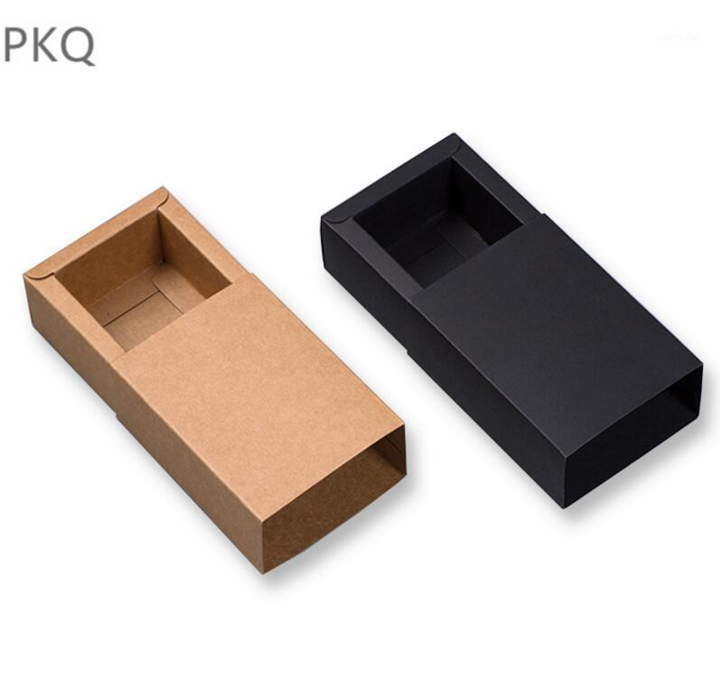 

12 Sizes 10pcs Large black kraft paper gift box small kraft cardboard drawer box large size white paper for T shirt1