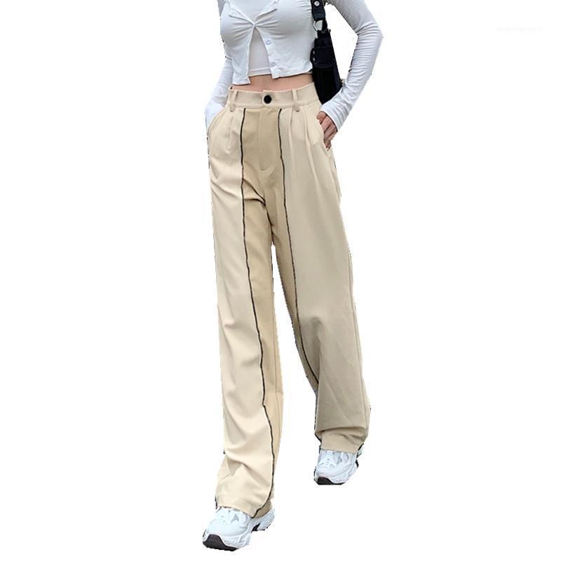 

Harajuku Women Fashion Loose Sport Wide Leg Trousers High Waist Patchwork Baggy Casual Straight Pants Streetwear1, As pic