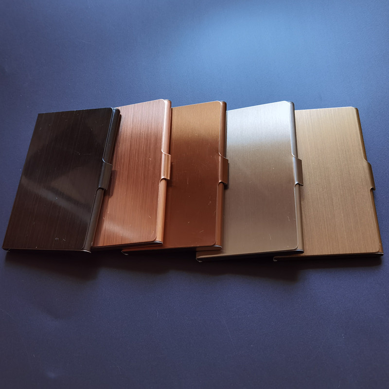 

Anodizing Brushed Silver Black Rose Gold Antique Bronze Copper Plated Stainless Steel Business Card Holder