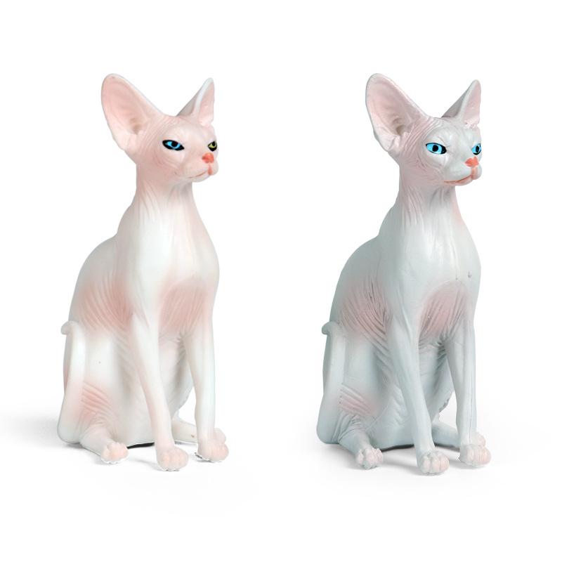

Hairless Cat Collectible Plastic Animal Home Decor Accessories Crafts Statue