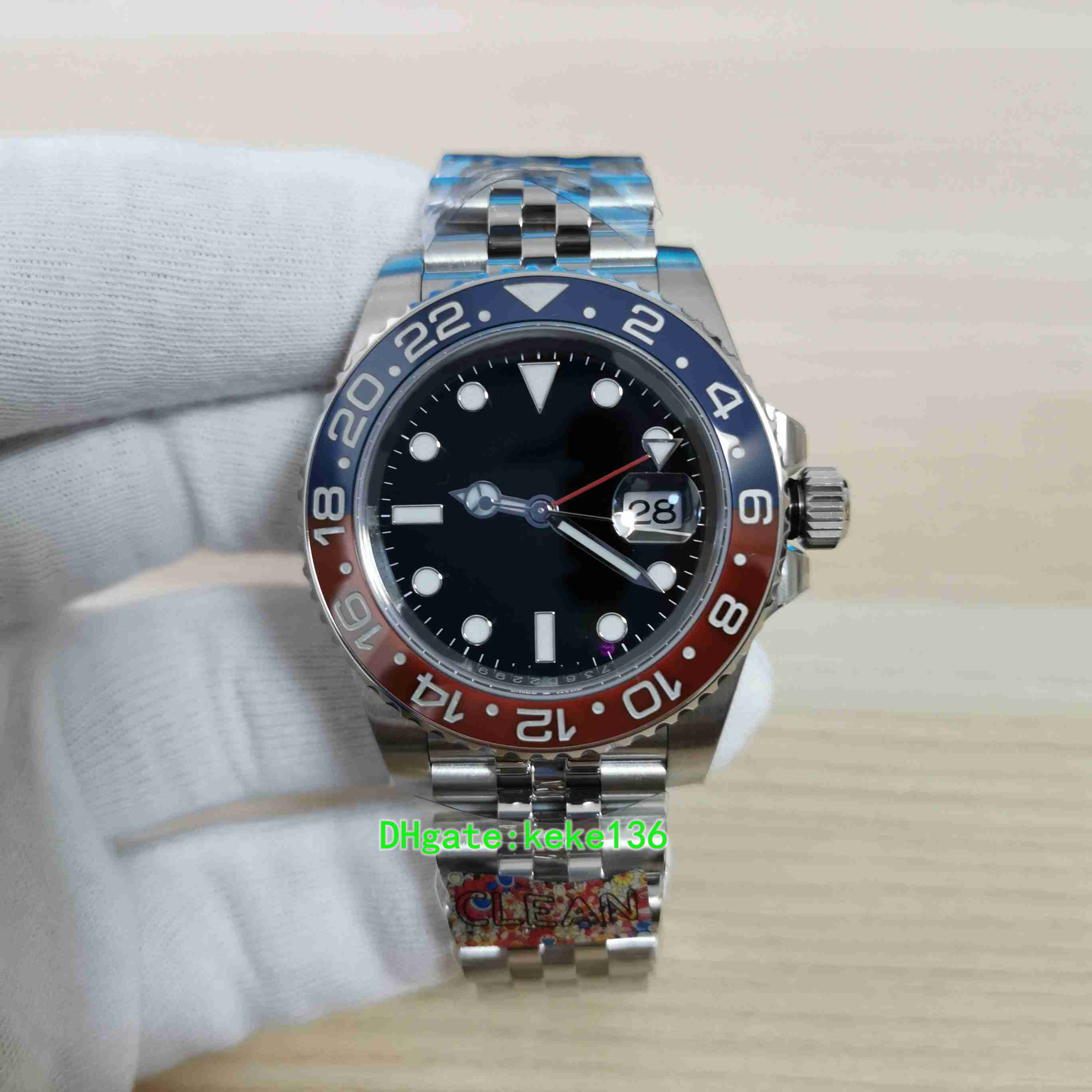

Clean Perfect Quality men Wristwatches 40mm 126710 904L Stainless Pepsi Ceramic Bezel jubilee braceletETA 3285 Movement Mechanical Automatic Mens Watch Watches, Box