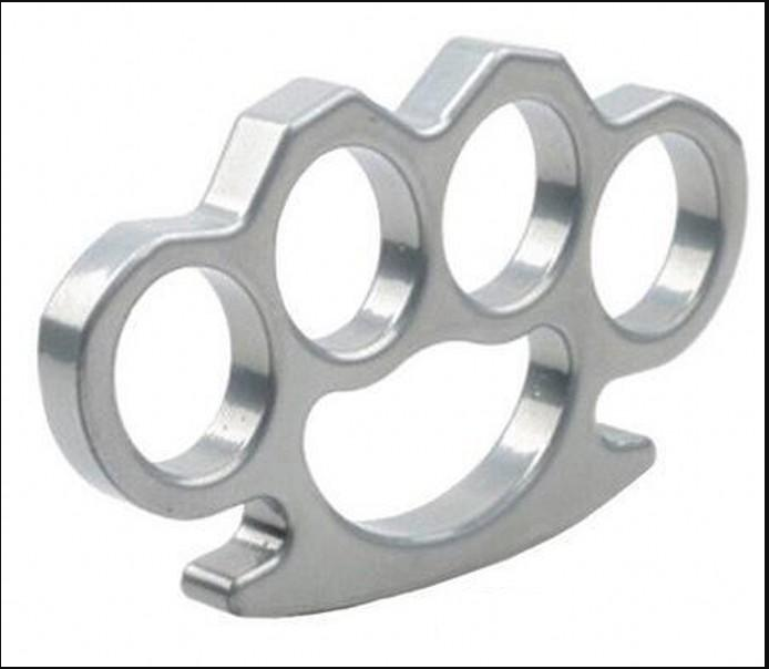 

New Gilded Steel Brass Knuckle Duster Color Black Plating Silver Hand Tool Clutch High Quality fy2121