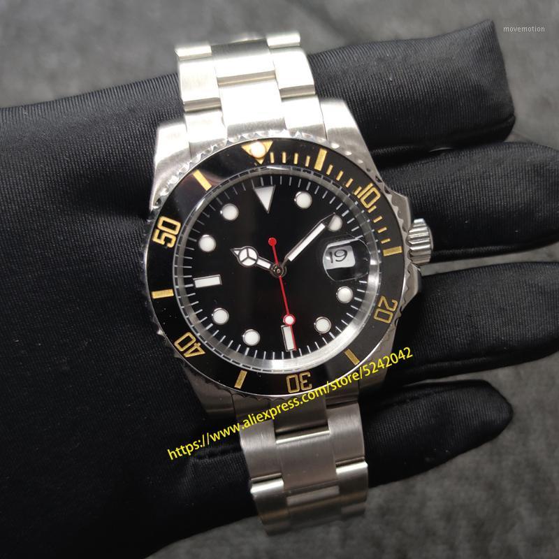 

Aseptic Dial black 40mm Men's Watch Mechanical Automatic Stainless Steel Sapphire Glass 2813 Movement Ceramic Bezel NO11, No7