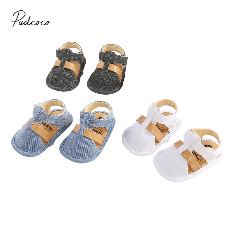 

Toddler Baby Girls Shoes Summer Cotton Flats Closed Toe Anti-Skid First Walkers Shoes -18M, White