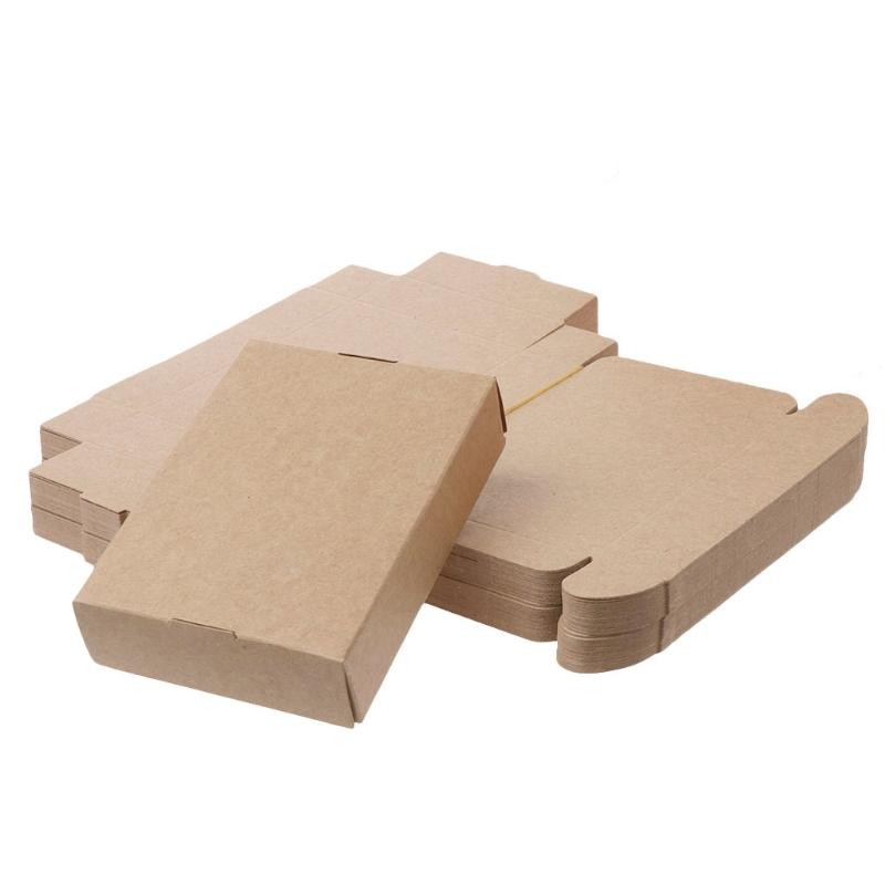 

Gift Wrap 50Pcs Brown Kraft Paper Box For Party Wedding Favors Candy Jewelry Packing K43D