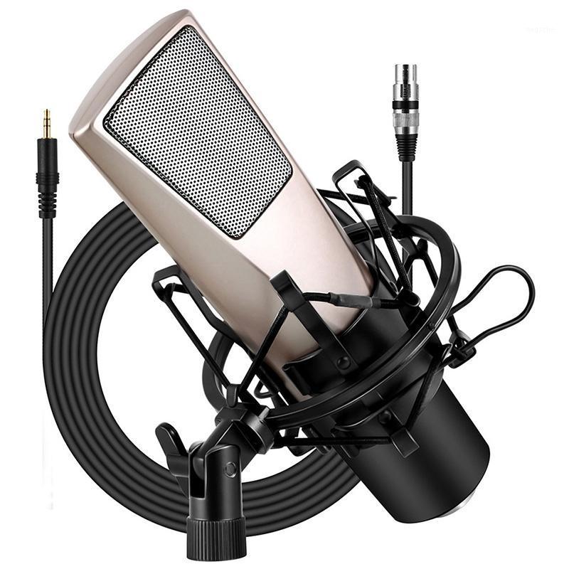 

Mobile Phone Voice Conference Video Microphone Anchor Recording K Song Condenser Microphone with Mount1