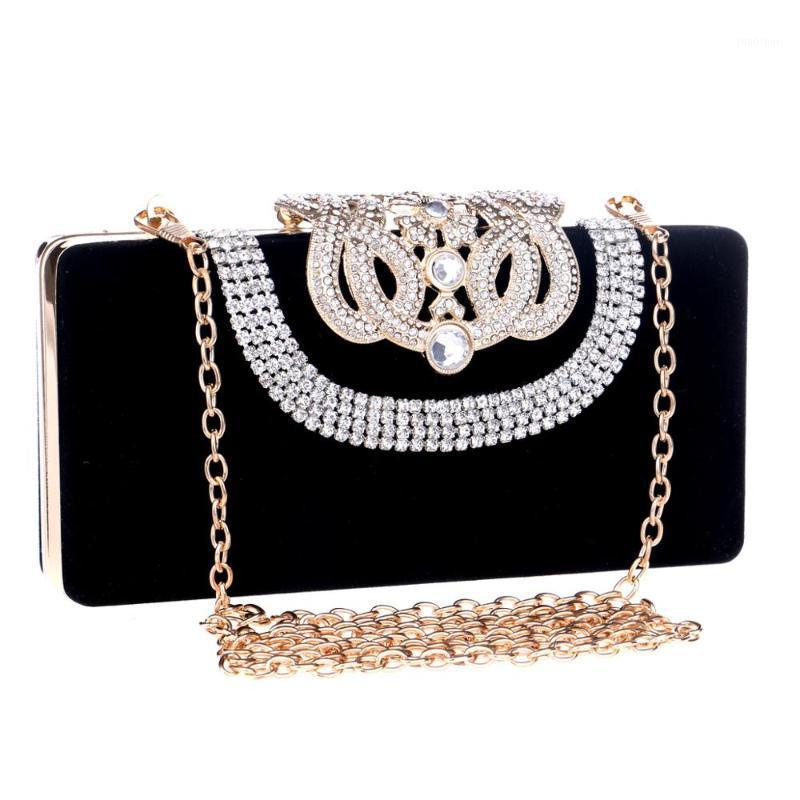 

New suede evening bag ladies fashion banquet bag crown clutch evening1, Q111a3