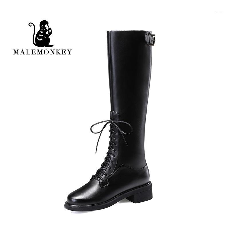 

2020 Winter Women Boots Leather Knee High Boots Sexy High Heels Shoes Black Street Women Boot1