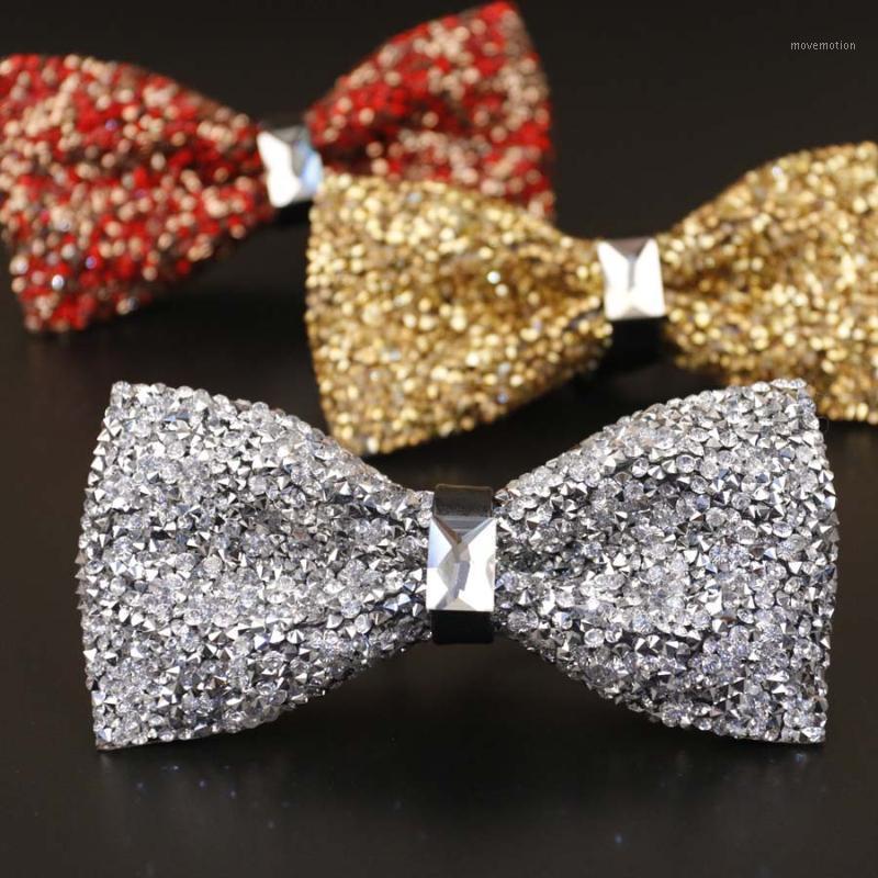

New Luxury Diamond Bow Tie For Men Bowtie Shinning Rhinestone Collar Tie for Women Wedding Bow Butterfly1