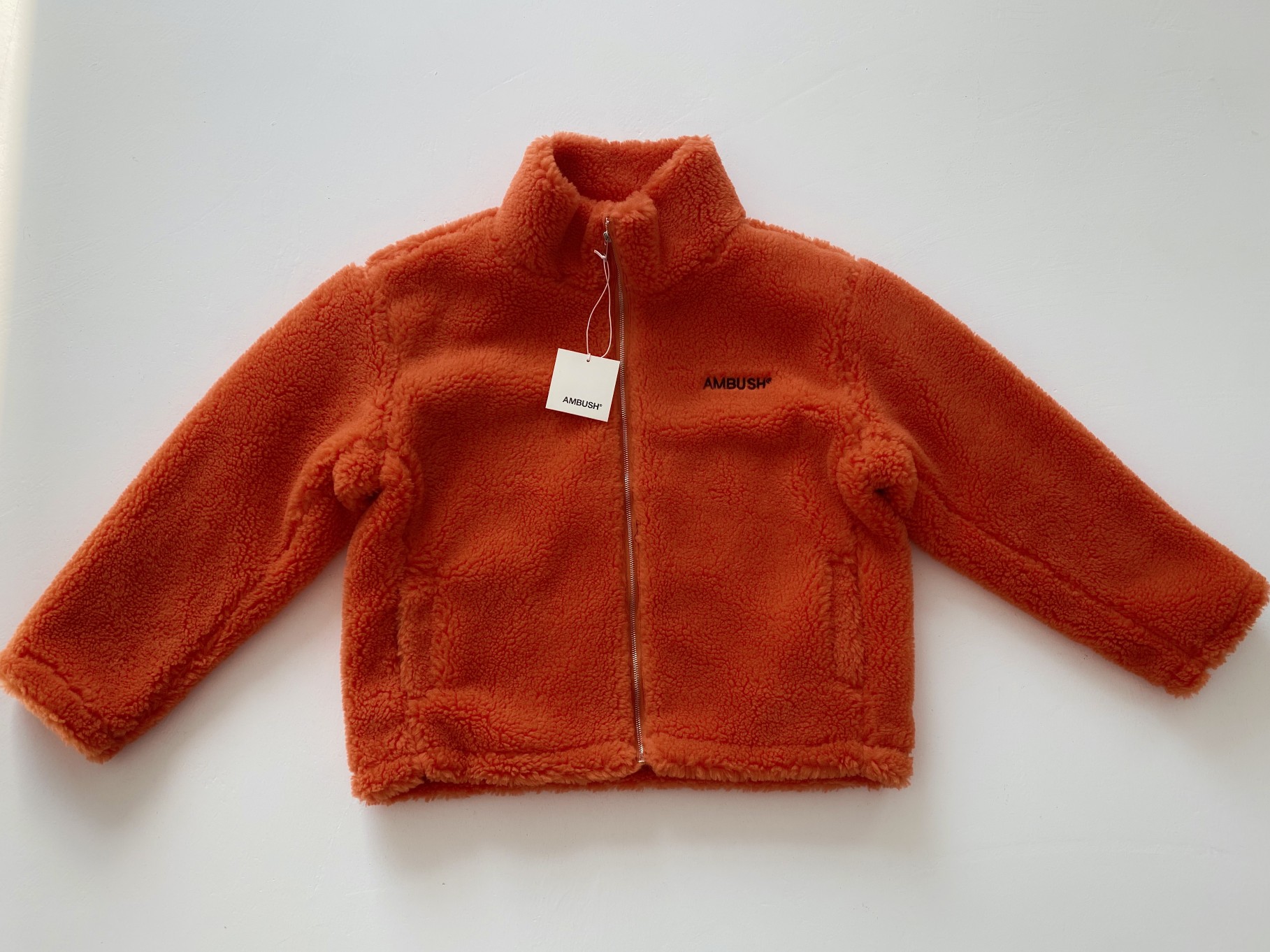 Best Quality WOOL FLEECE JACKET Men Women Winter Warm Cashmere Zip Jacket And Coats Orange/Black