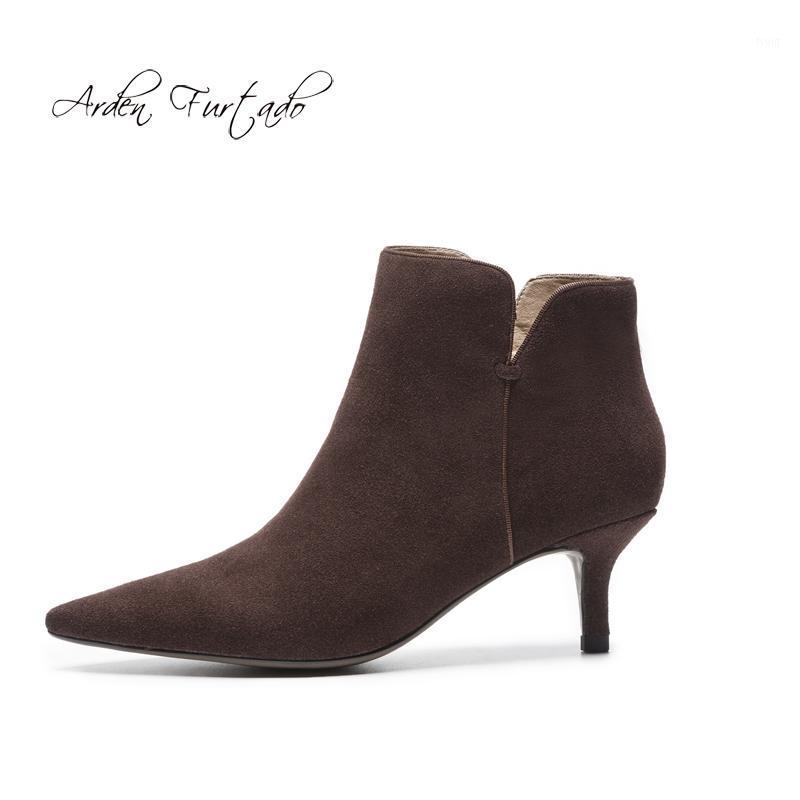 

Arden Furtado fashion women's shoes 2020 pointed toe stilettos heels sexy elegant ladies lower heels boots 5cm1, Black