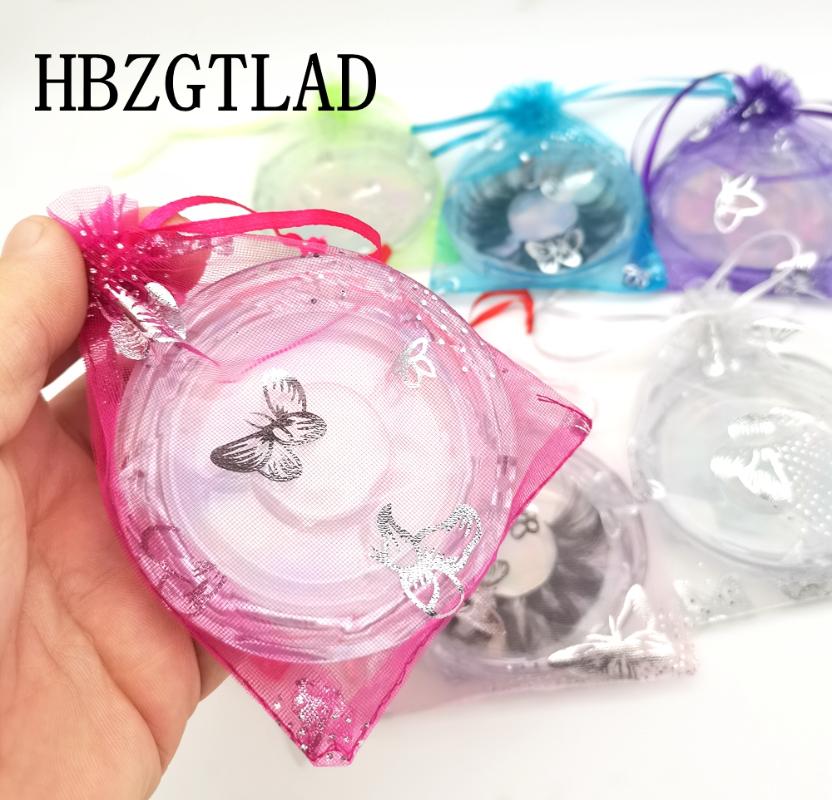 

Wholesale 20/50pcs Round Packing box for eyelash blank eyelashes package Multicolor Butterfly Organza box Eyelashes DIY packing