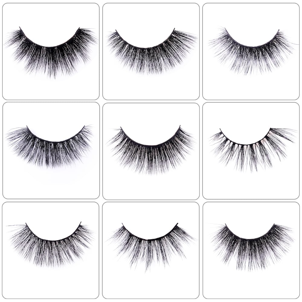 

15-25mm 3D Soft Eyelash Mink Eyelashes Custom Private Label Lash Extension 18 Styles Fluffy Mink Lashes