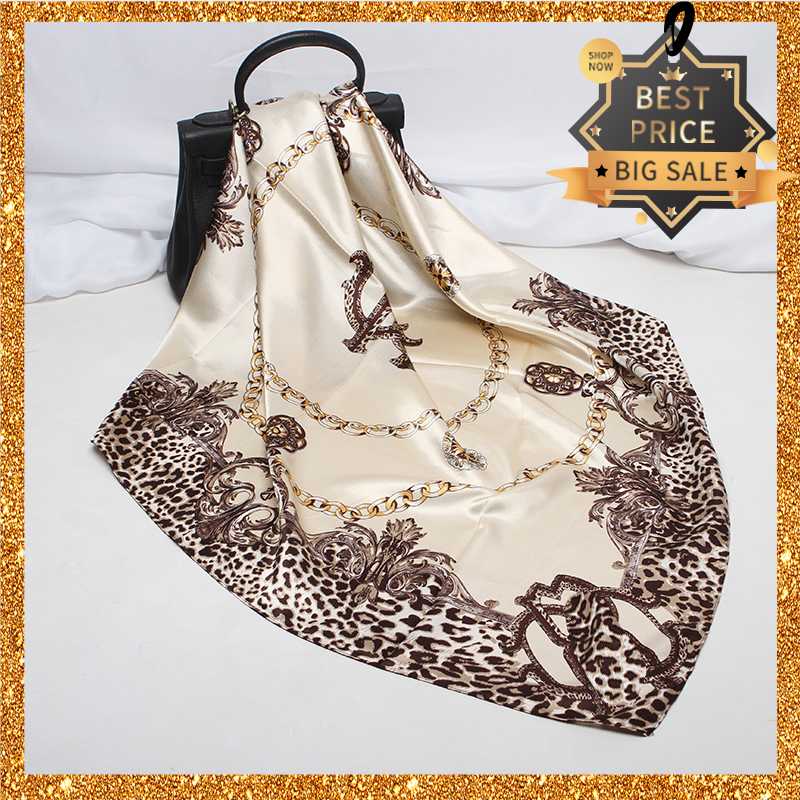 

2020 New Print Women Scarf 90cm Square Twill Silk Feeling Ladies Kerchief Luxury Scarves Hijab Fashion Shawls and Wraps