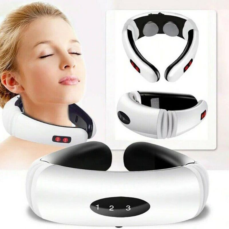 

Electric Pulse Neck Massager Ring Design Neck Pain RelieF Stimulator Massaging Machine 6 Modes Electric Shoulder Massager1