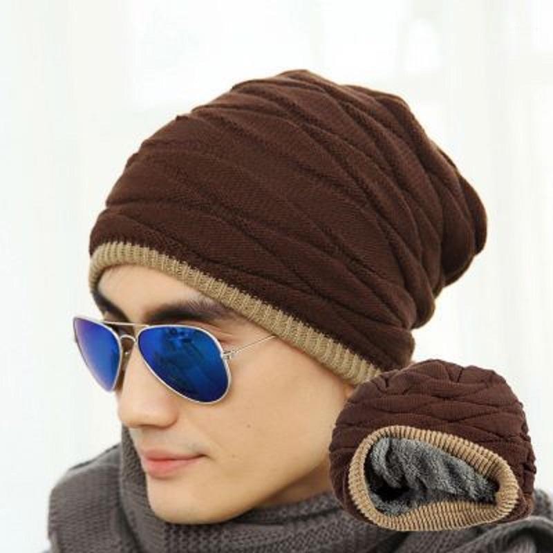 

Winter Warm Hat for Men Women Cotton Thicker Unisex Caps Fashion Knitted Solid Color Beanie Hat Bonnet Femme Skullies Beanies1, Style 25