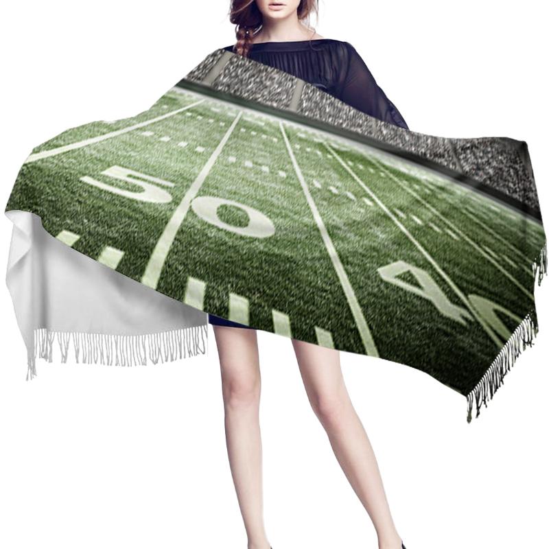 

Scarves Soccer Football Gymnasium Cashmere Women Scarf Warm Shawl Head Neck Long Winter For Ladies