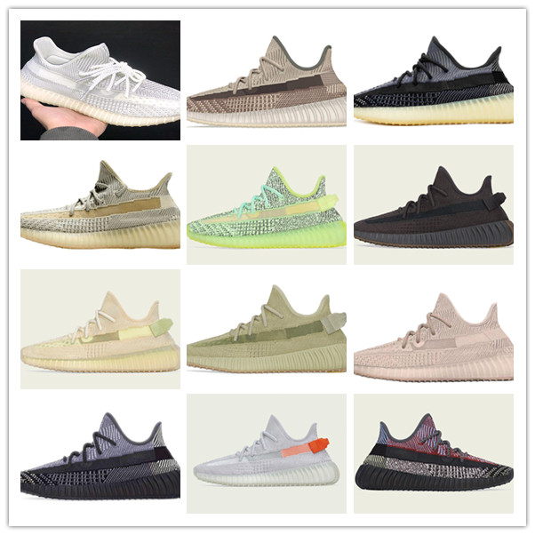 

WITH BOX CINDER V2 Asriel Yeshaya Static Reflective Zyon Sulfur Reflective Running Shoes Kanye West Mens Women Sport Trainers 36-48, White;red