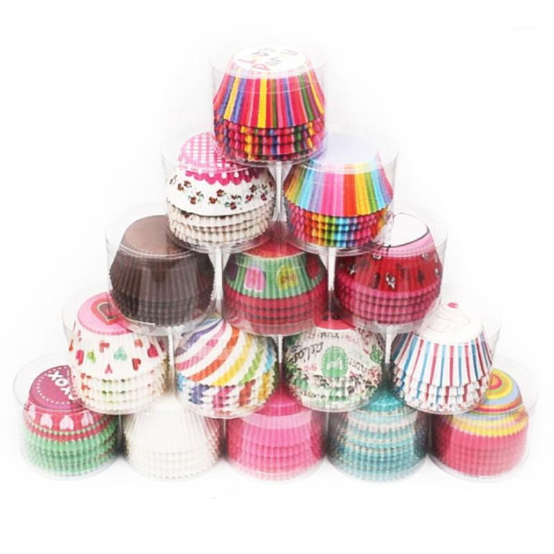 

100Pcs Cupcake Liner Cake Mold Anti-oil Cake Paper Cups Kitchen Accessories Muffin Cases Decorating Tools Small box1