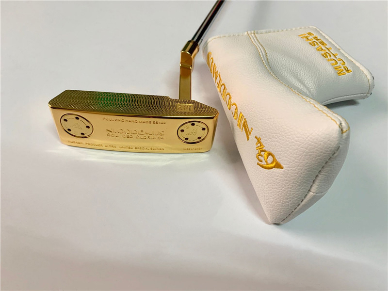 

Brand New MUSASHI M634 Putter MUSASHI M634 Golf Putter Gold Golf Clubs 33/34/35 Inch Steel Shaft With Head Cover