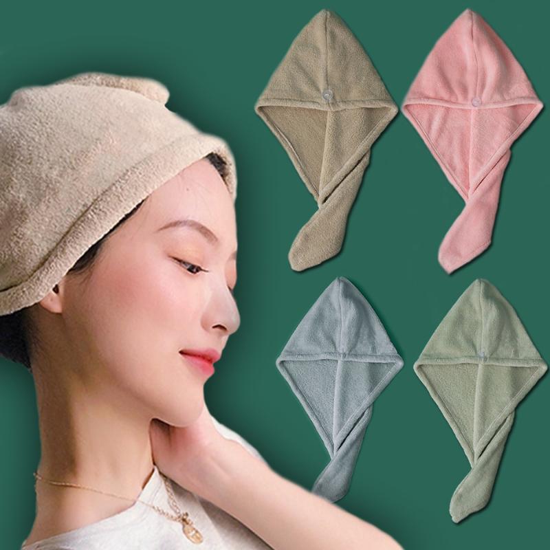 

Soft Microfiber Head Hair Drying Towel/Shower Cap,Good Hygroscopicity and Breathability Quick Dry Hair,for Lady Bathing Tools, 3pcs1