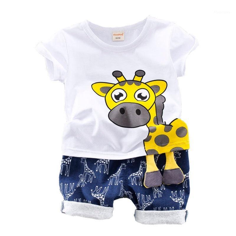 

2020 fashion infant Suits Baby Clothing Set for Boys Girls Cute Summer Casual Clothes Set Giraffe Top+Shorts Kids Clothes1, Fh69-3