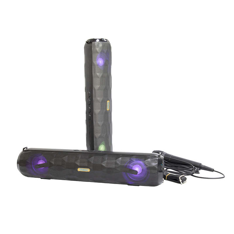 

Wireless Portable Soundbar Speakers Sound Box+Shoulder Strap LED Light KTV Mode Bass Outdoor Subwoofer Loudspeaker
