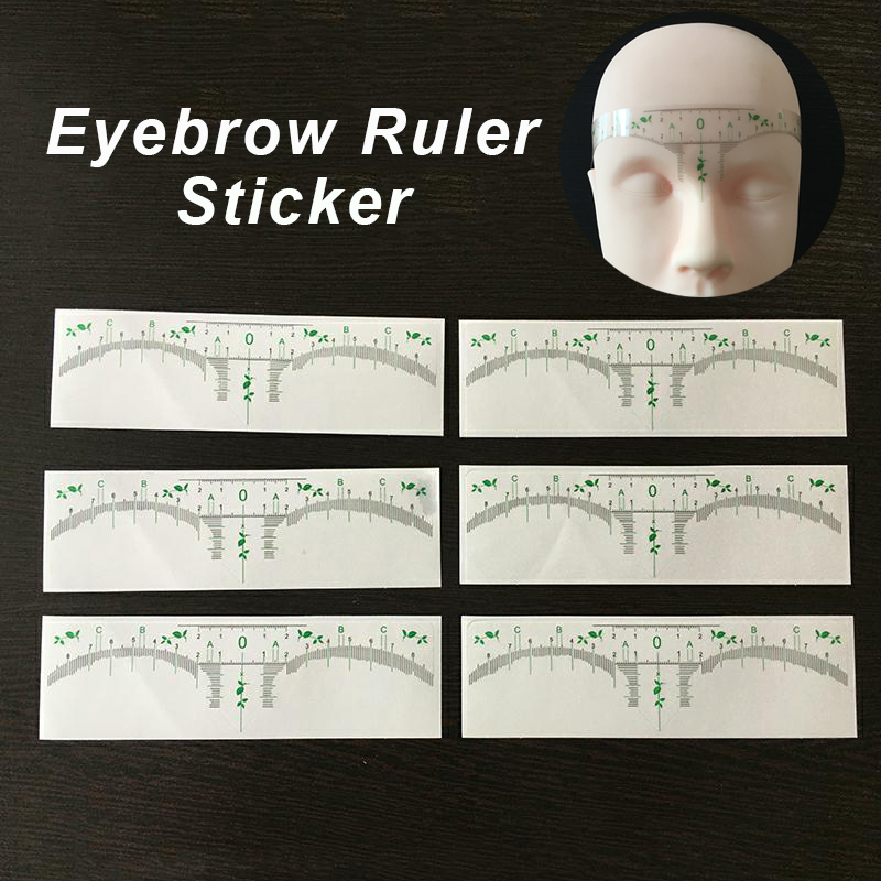 

Microblading Disposable Eyebrow Stencil Sticker Tattoo Tools Accessories Permanent Makeup Measurement Shaping Eyebrow Template Ruler Supply