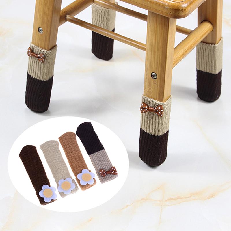 

4pcs flower Chair Leg Socks Floor Protectors Non-slip Table Legs Sleeve sock