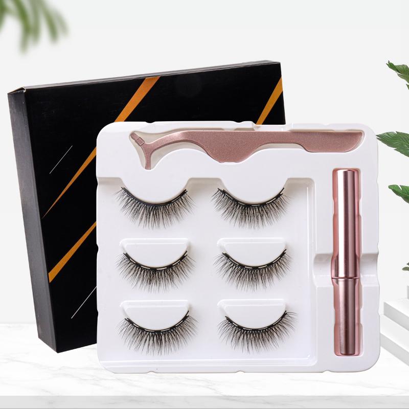 

Magnetic Glue-free Eyelashes Sets Magnet Liquid Eyeliner Tweezer Set Waterproof Long Lasting Reusable Eyelash Extension Tools