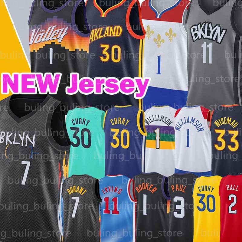 

Kevin 7 Durant Jerseys Devin 1 Booker Irving Zion Chris 3 Paul Kyrie Williamson Stephen 30 Curry Lonzo James Ball Wiseman Basketball, New jersey