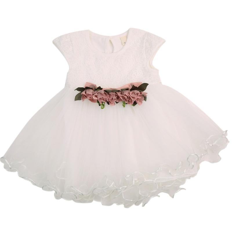 

Girl's Dresses Summer 2021 Toddler Infant Born Kids Baby Girls Floral Dress Princess Party Wedding Tulle Sleeveless Sundress 6M-3Y, Red;yellow