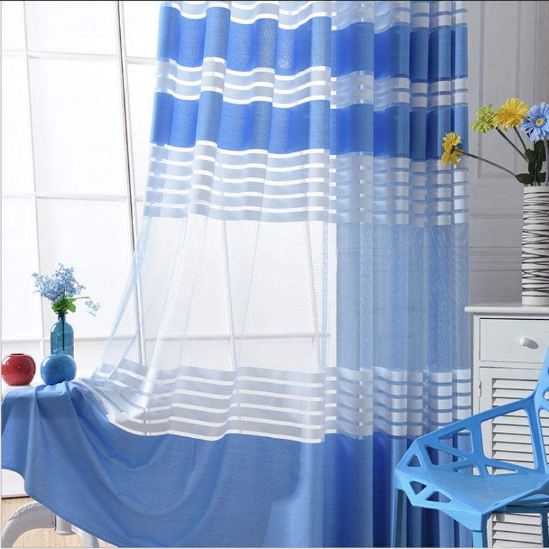 

High Quality Curtains For Living Room Custom Made stripe Curtain Window Screening, Colour 1