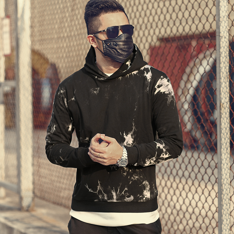 

2021 The New Hoodies Hooded Hoodie Streetwear Long-sleeve Male Fashion Around the Neck Gradien Printed to Colour F5008 Icx9, Red.
