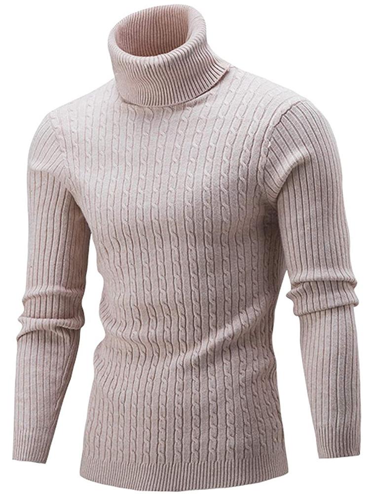 

Man Sweaters Cotton Uni Cotton Sweater Slim Fit Long Sleeve Casual Sweater, Black