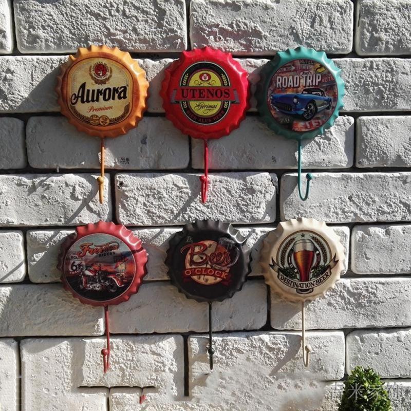 

Vintage wrought iron hook unique beer cover shape hook1