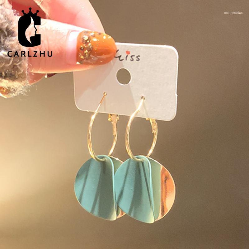 

Exquisite European New Simple Hoop Earring Gold Color Round Charm Earring For Women 925 Sterling Silver Loop Jewelry1