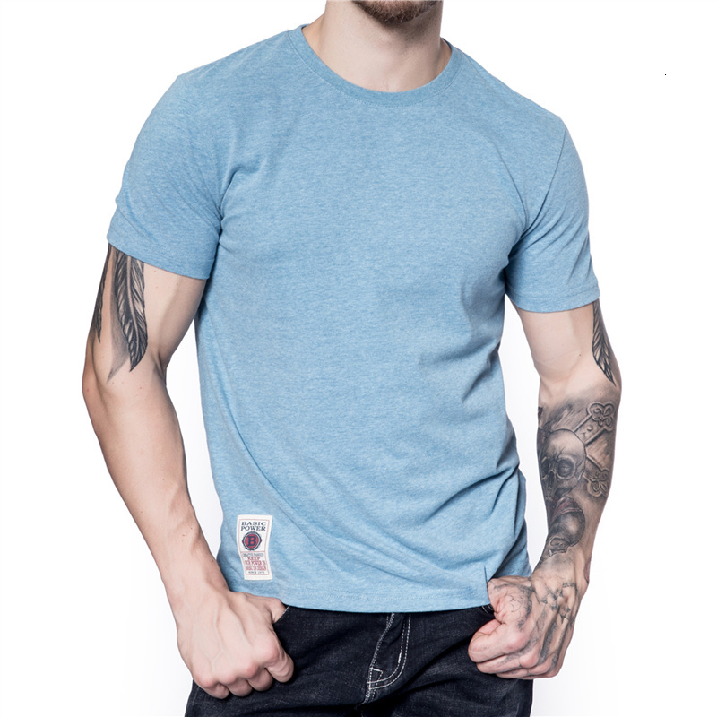 

2021 New Summer Simple Cotton for Casual Man Solid Color The-neck High Quality Men's Clothes Fashion 19 Colours t Shirt M78p, F-dkgrey.