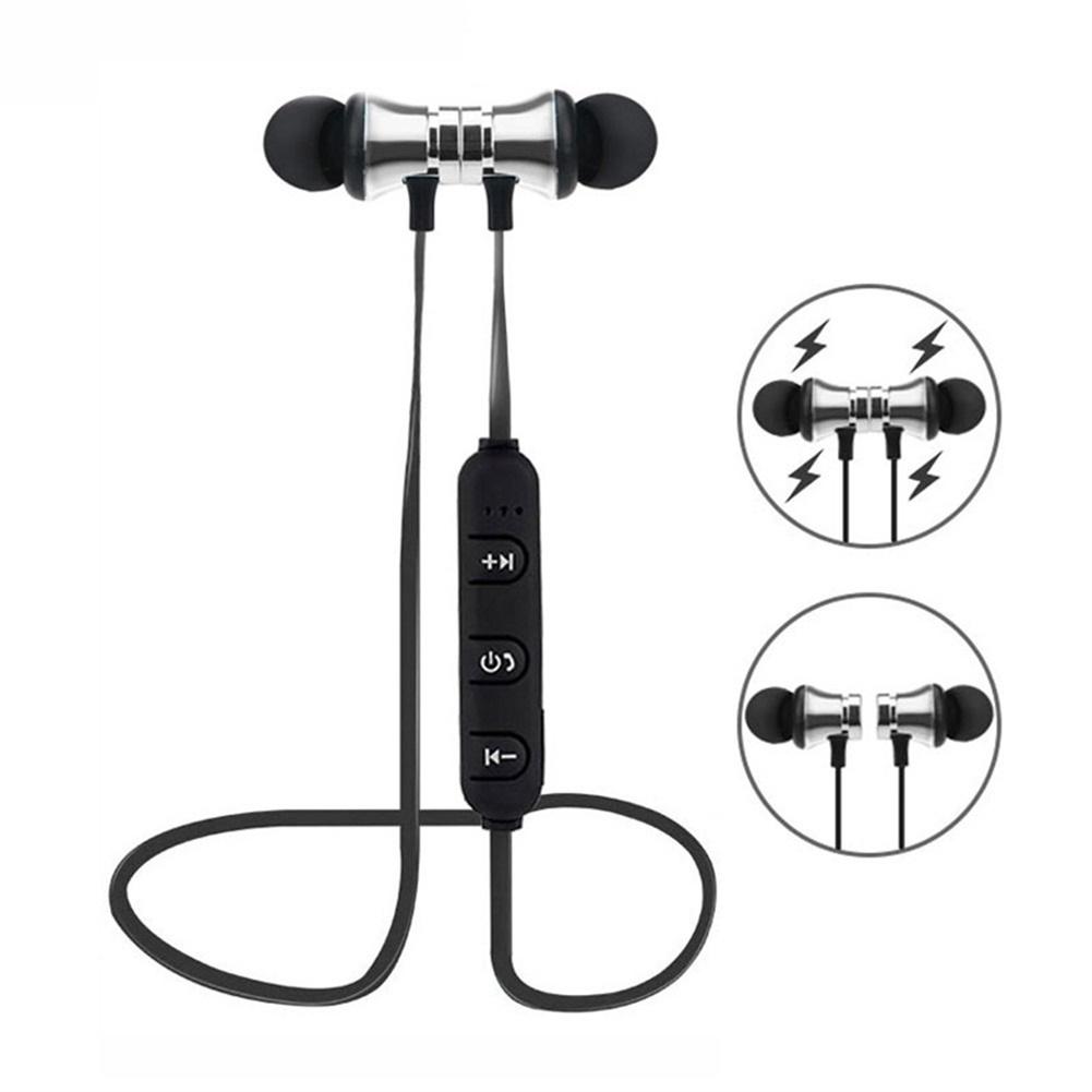 

Magnetic Wireless bluetooth Earphone XT11 music headset Phone Neckband sport Earbuds Earphone with Mic For iPhone Samsung Xiaomi, Black