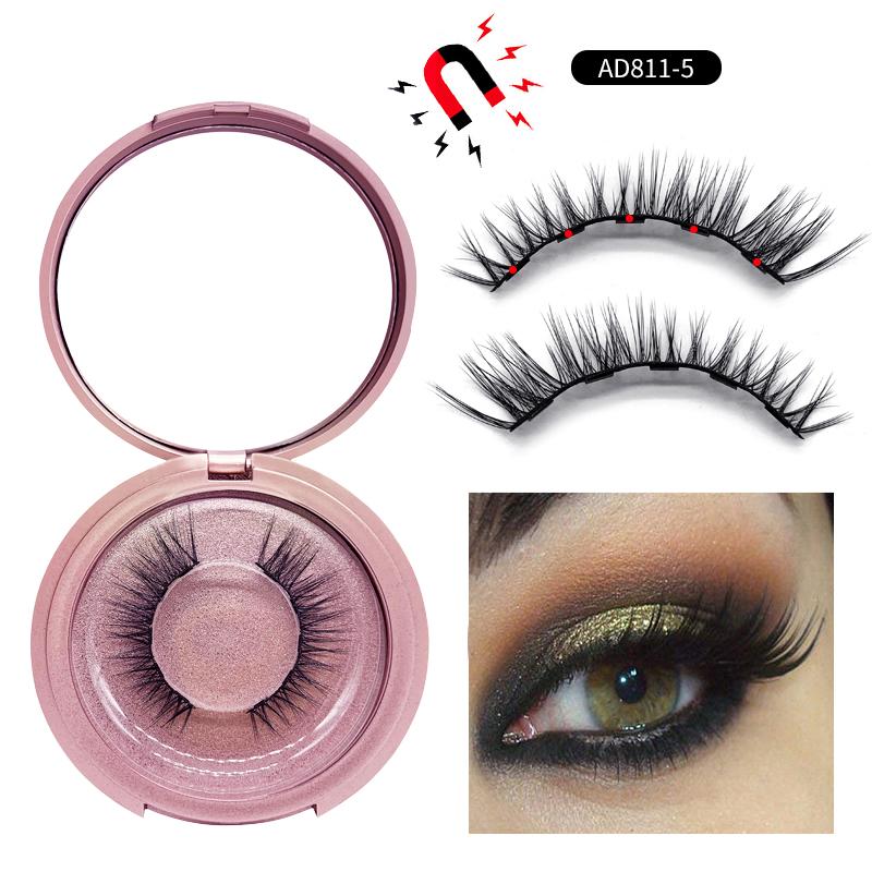 

3d Magnetic Eyelashes and Eyeliner Set Natural Long In Bulk Wholesale 2Pairs Magnetic Eyeliner Magnetique Tweezer Kit Waterproof