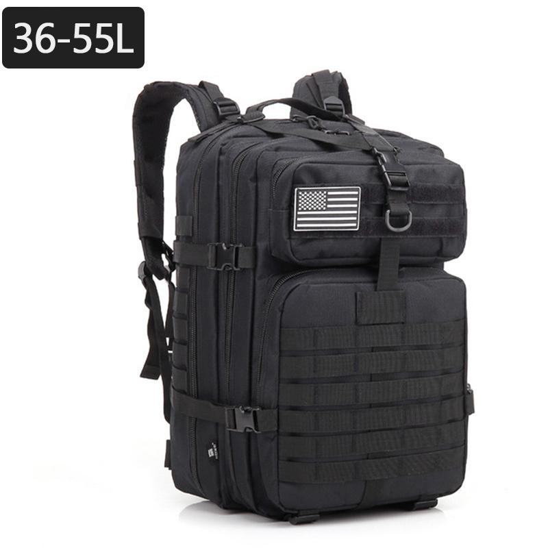 

Large Capacity 3P Tactical Backpack Waterproof Outdoor Sports Backpack Camping Hiking Cycling Hunting, Black